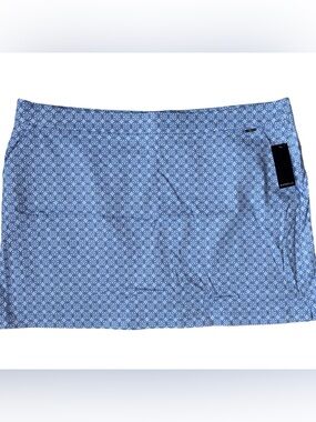 NWT Rafaella Sky Blue Printed Skort, W:23”, L:19.5”, RT $69
